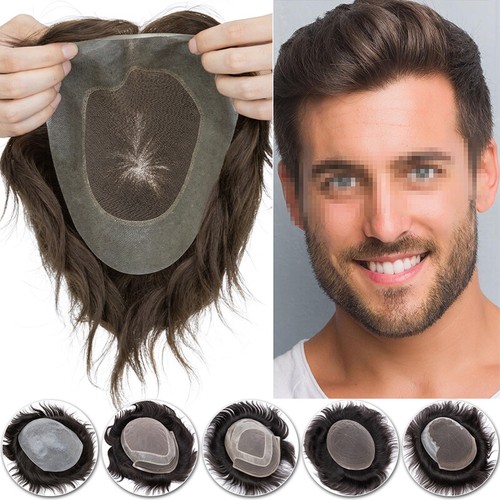 Men toupee human hair pieces - men,